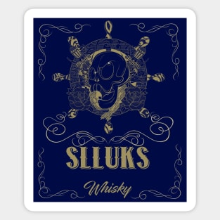 Tasteful Slluks whiskey logo design Sticker